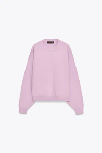 PLAIN KNIT SWEATSHIRT