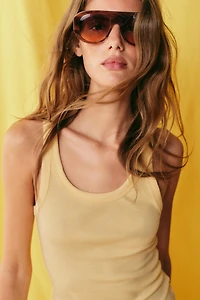 RIBBED SLEEVELESS TOP