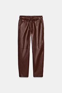 PANTALON MATIÈRE SYNTHÈTIQUE AVEC TAILLE ÉLASTIQUE