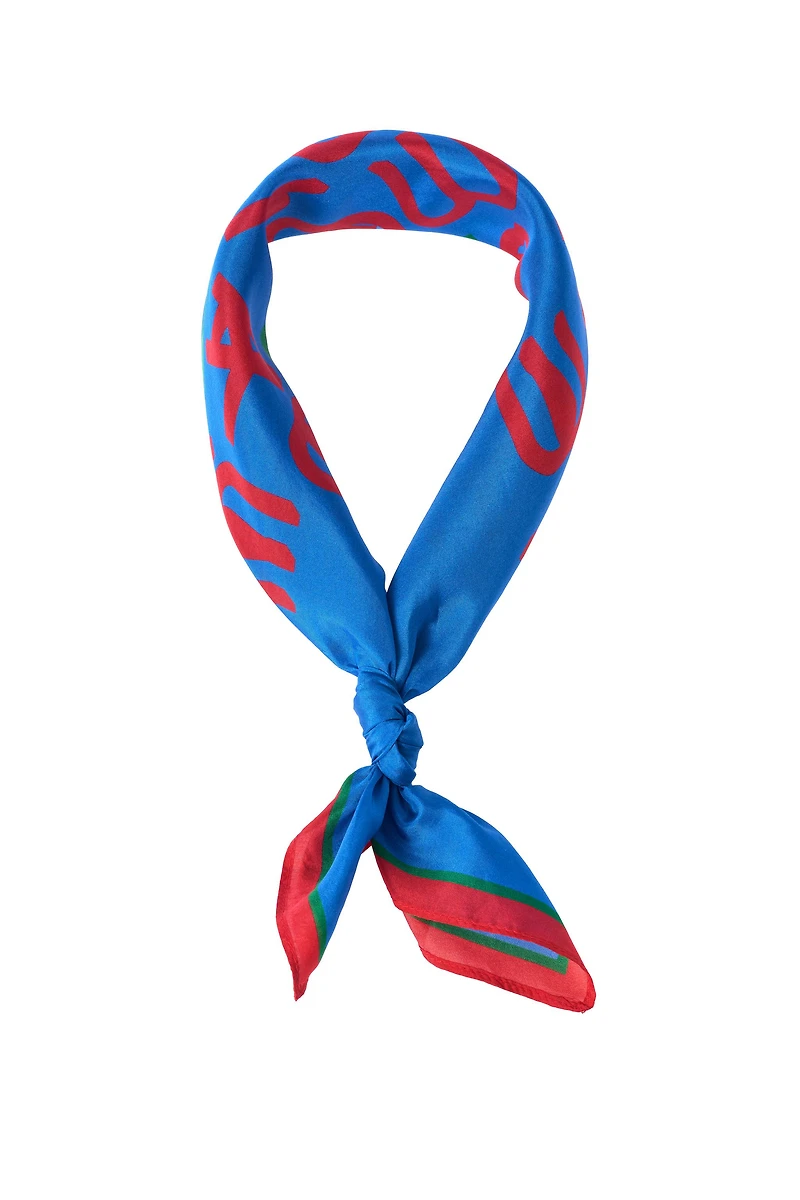 LOVE PRINT 100% SILK BANDANA