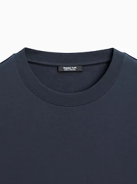 T-shirt interlock col rond 100 % coton