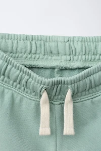 EMBROIDERED BALLOON PLUSH PANTS