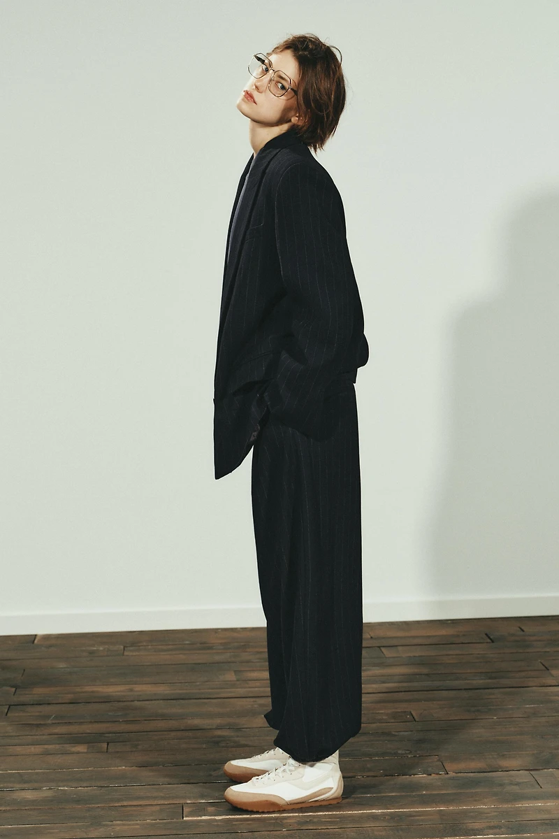 PANTALON JOGGER À RAYURES TENNIS AVEC PLIS