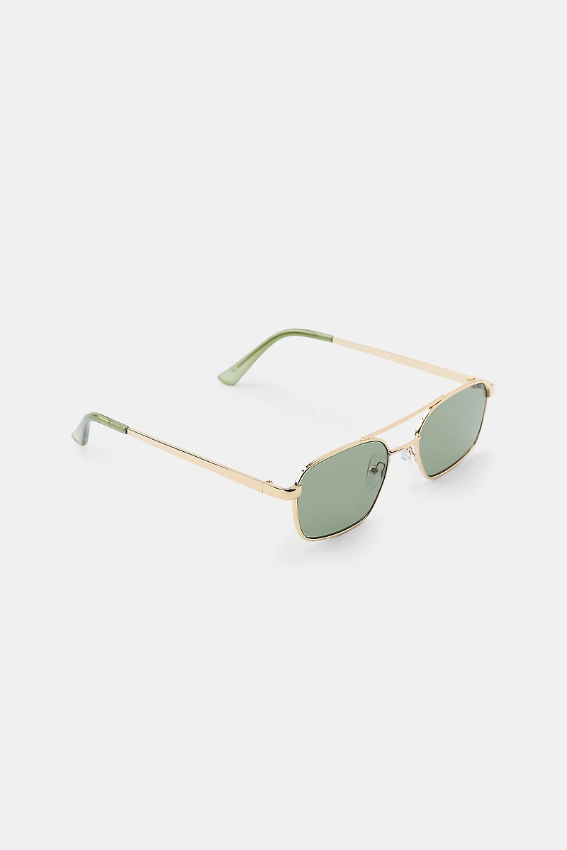 RECTANGULAR METAL SUNGLASSES