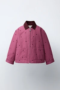 EMBROIDERED HEART CANVAS JACKET