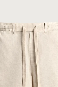 SHORT RELAXED FIT EN COTON ET LIN