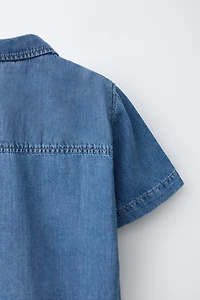 CHEMISE EN DENIM AVEC COTON ET LIN