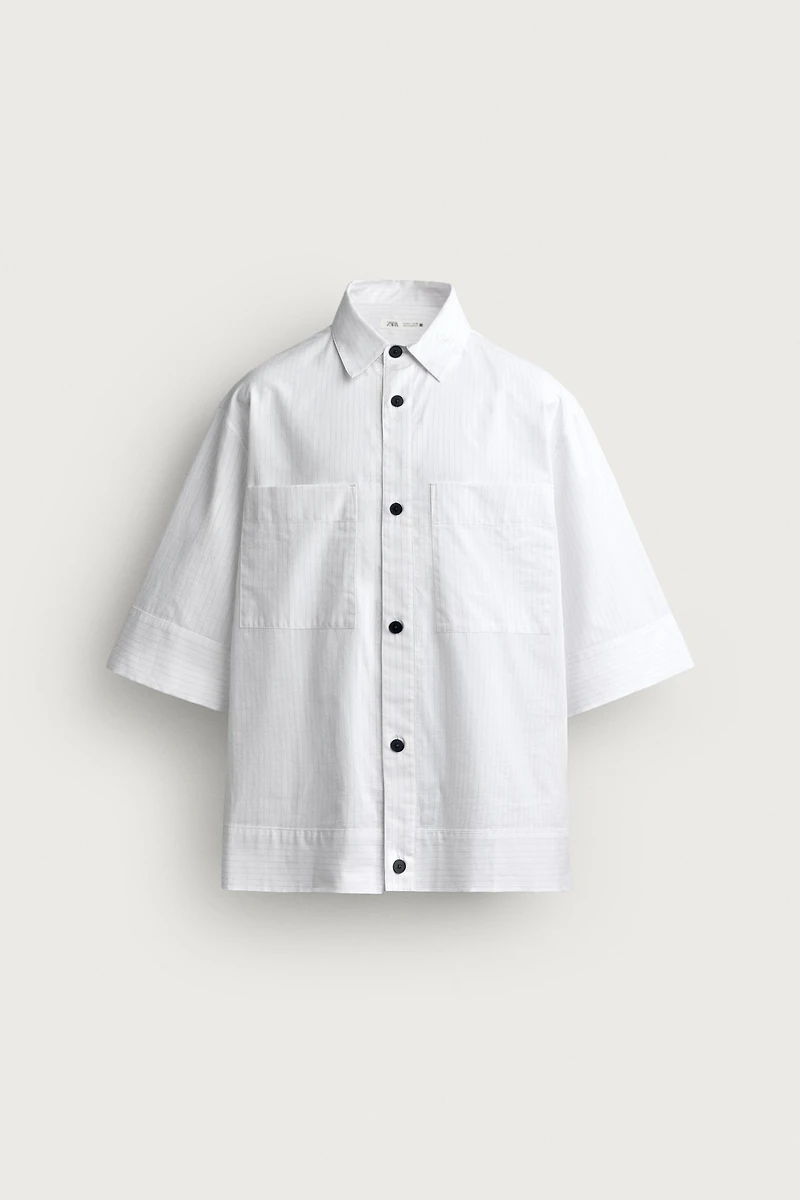 STRIPED BOXY FIT SHIRT