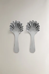 SHELL-SHAPED STEEL DESSERT SPOON SET