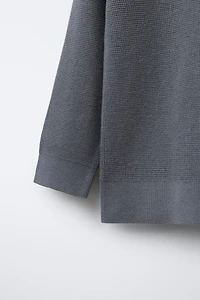 WAFFLE KNIT SWEATER