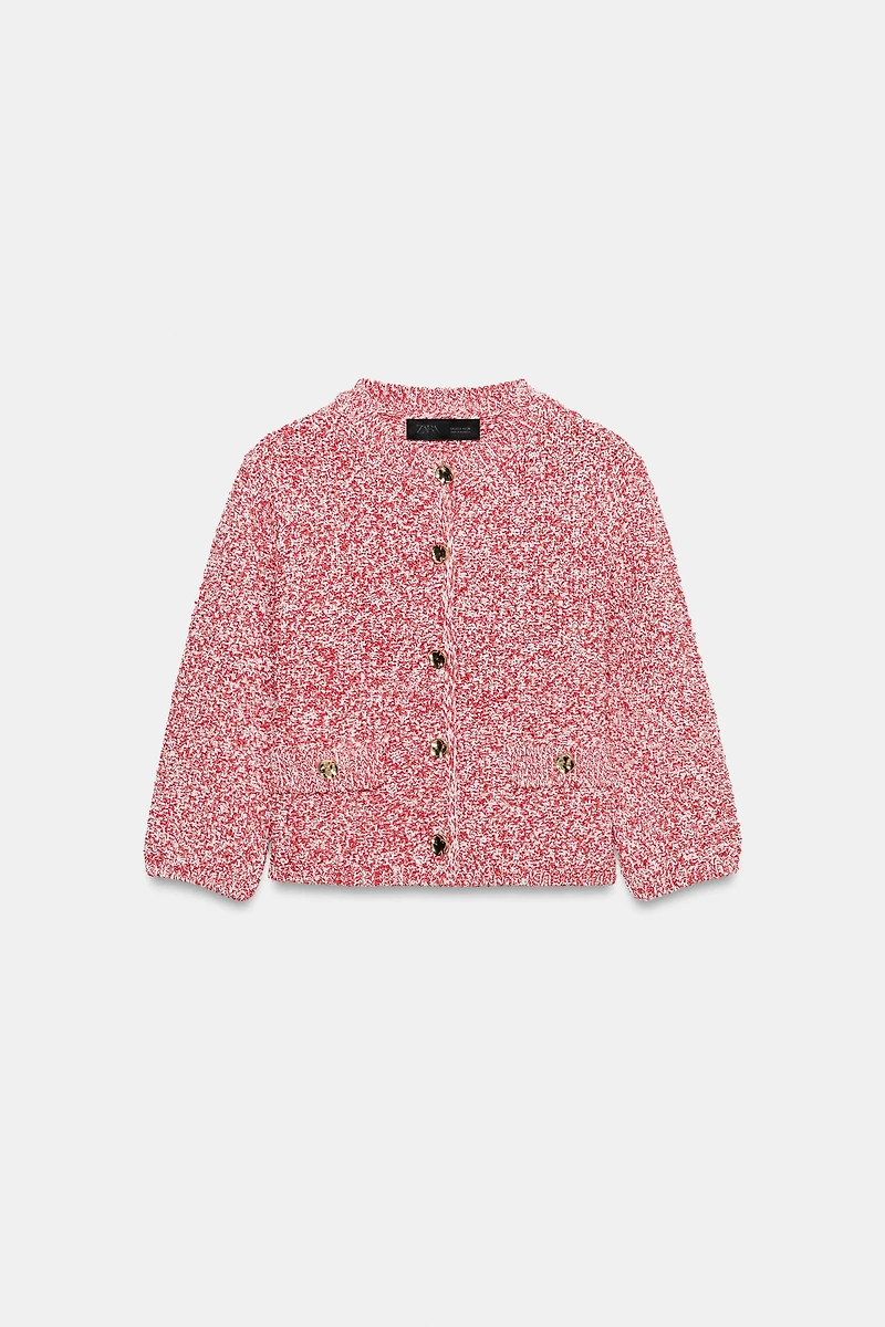 THREE-QUARTER SLEEVE CARDIGAN