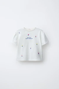EMBROIDERED FLORAL T-SHIRT