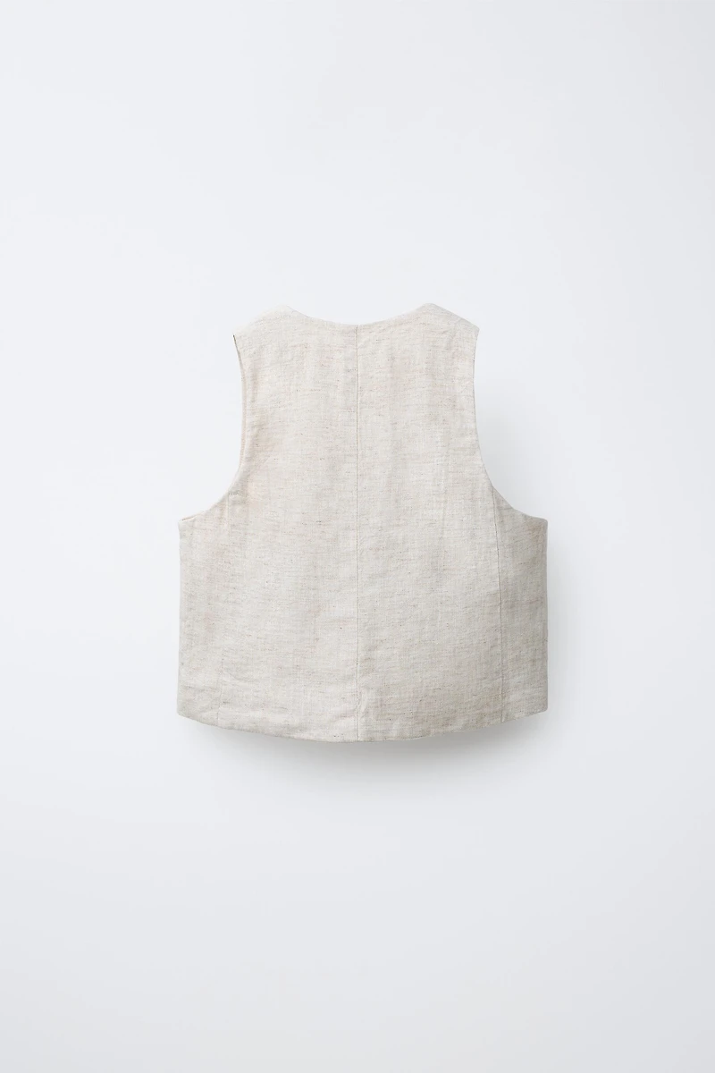 GILET DE COSTUME EN LIN