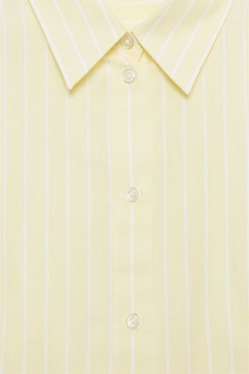 STRIPED POPLIN CROPPED SHIRT