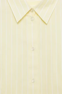 STRIPED POPLIN CROPPED SHIRT