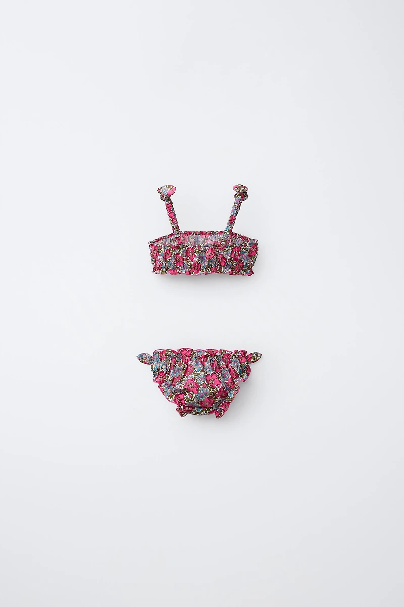 2-6 YEARS/ FLORAL PRINT BIKINI MADE WITH LIBERTY FABRIC