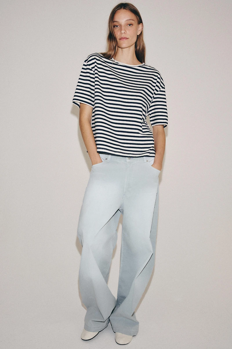 STRIPED SHORT SLEEVE T-SHIRT