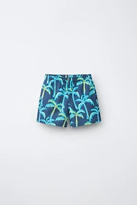 6-14 YEARS/ PALM TREE SWIM SHORTS