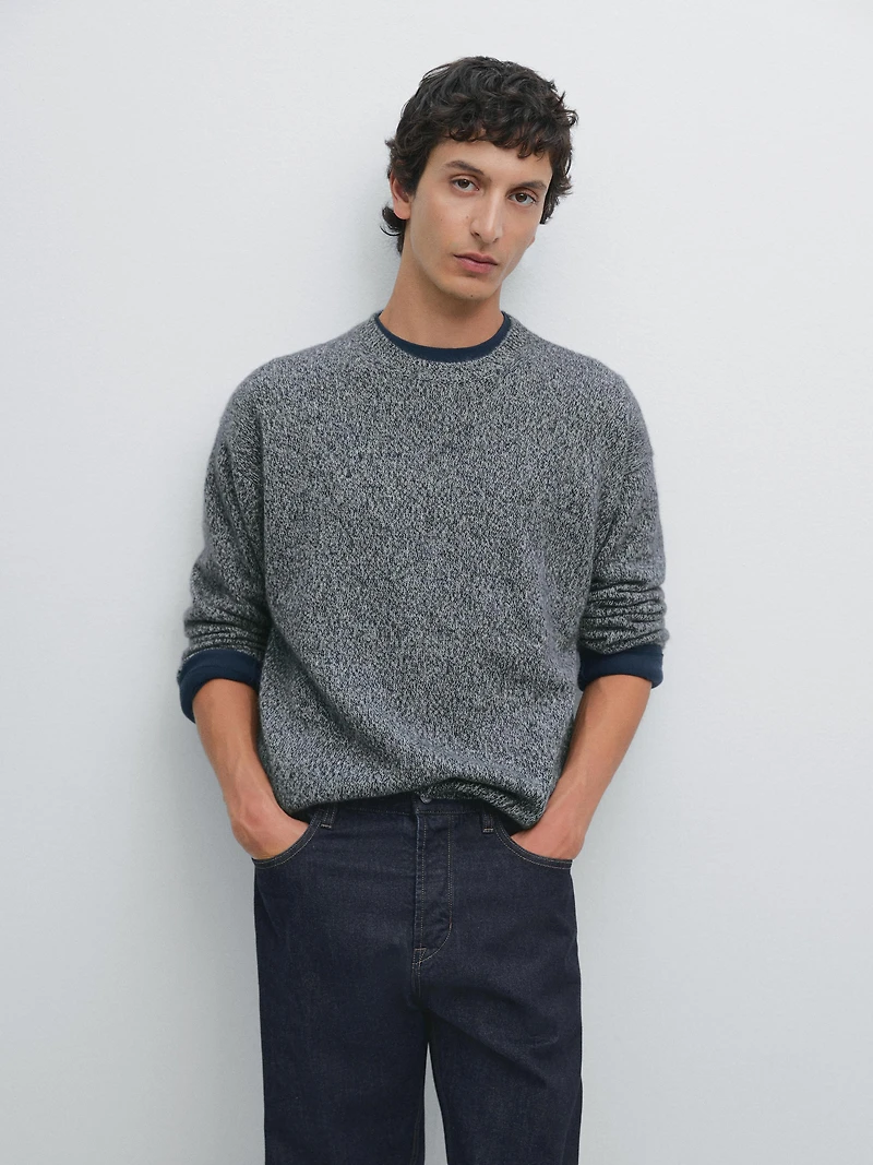 Pull col rond 100 % cachemire