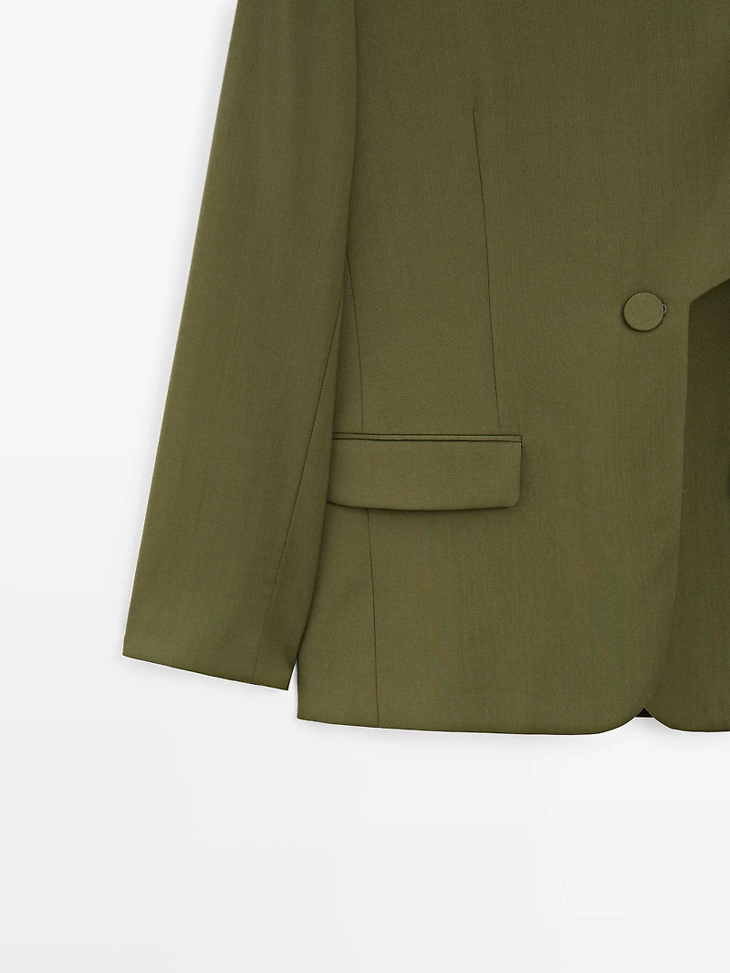 100% wool blazer with scarf - STUDIO