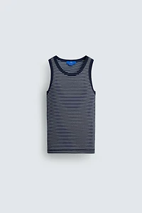 STRIPED JACQUARD TANK TOP X AARON LEVINE