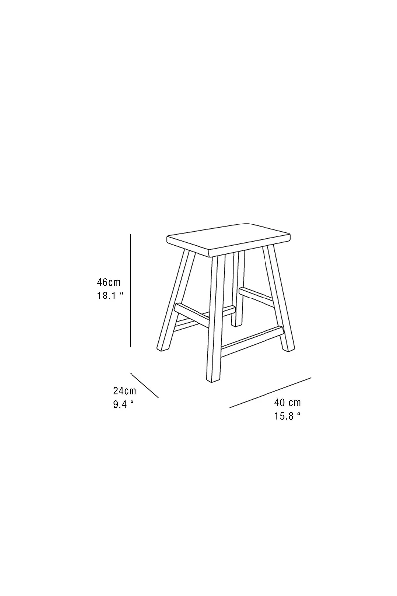 ELM WOOD STOOL