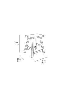 ELM WOOD STOOL