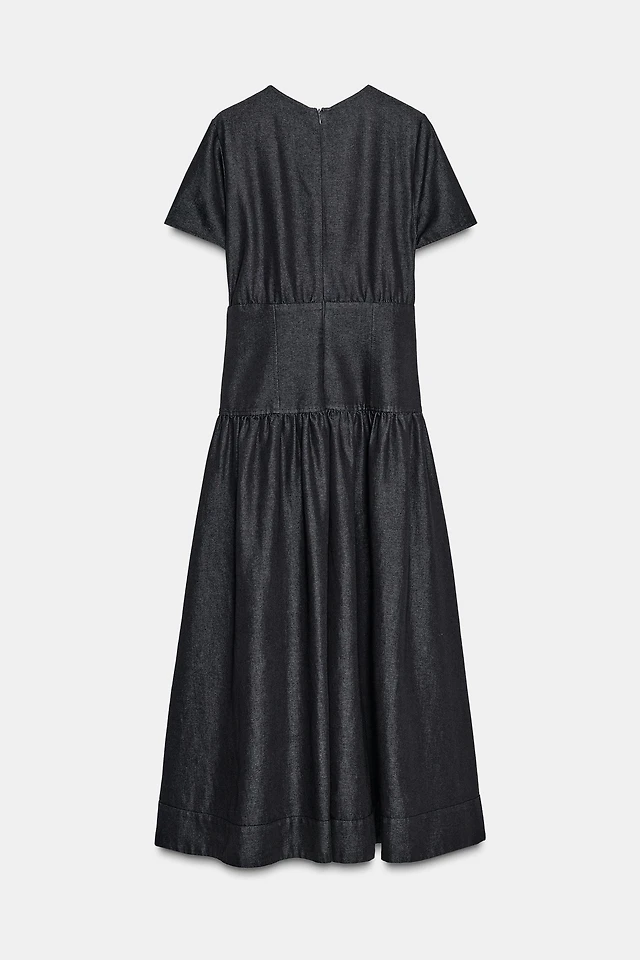 knee length dresses for ladies Zara Camouflage Pleated Layered Dress Medium – Rumors Richmond main image 0