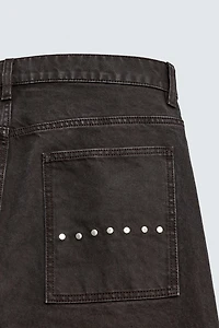 WAXED FLARE FIT JEANS