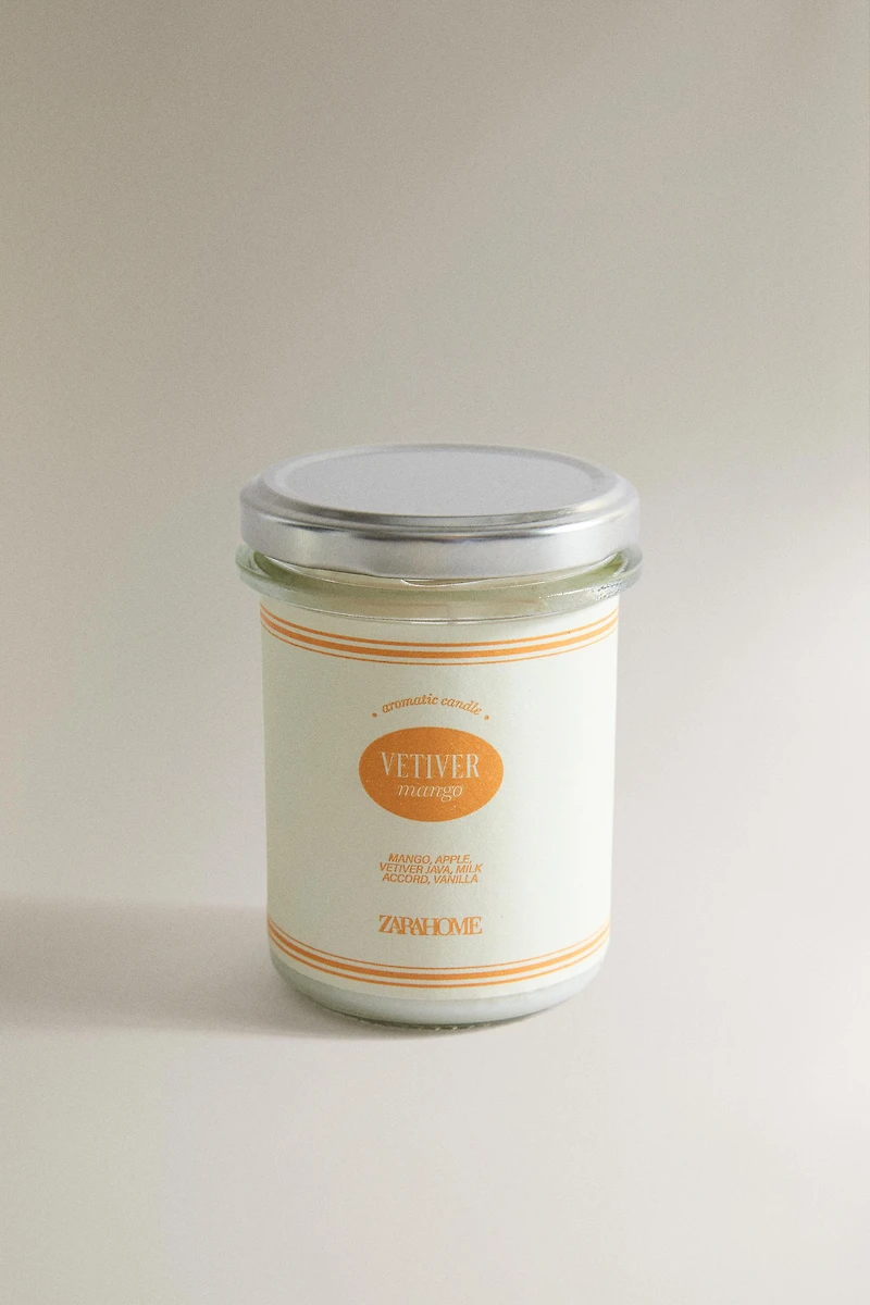 (130 G) VETIVER MANGO SCENTED CANDLE