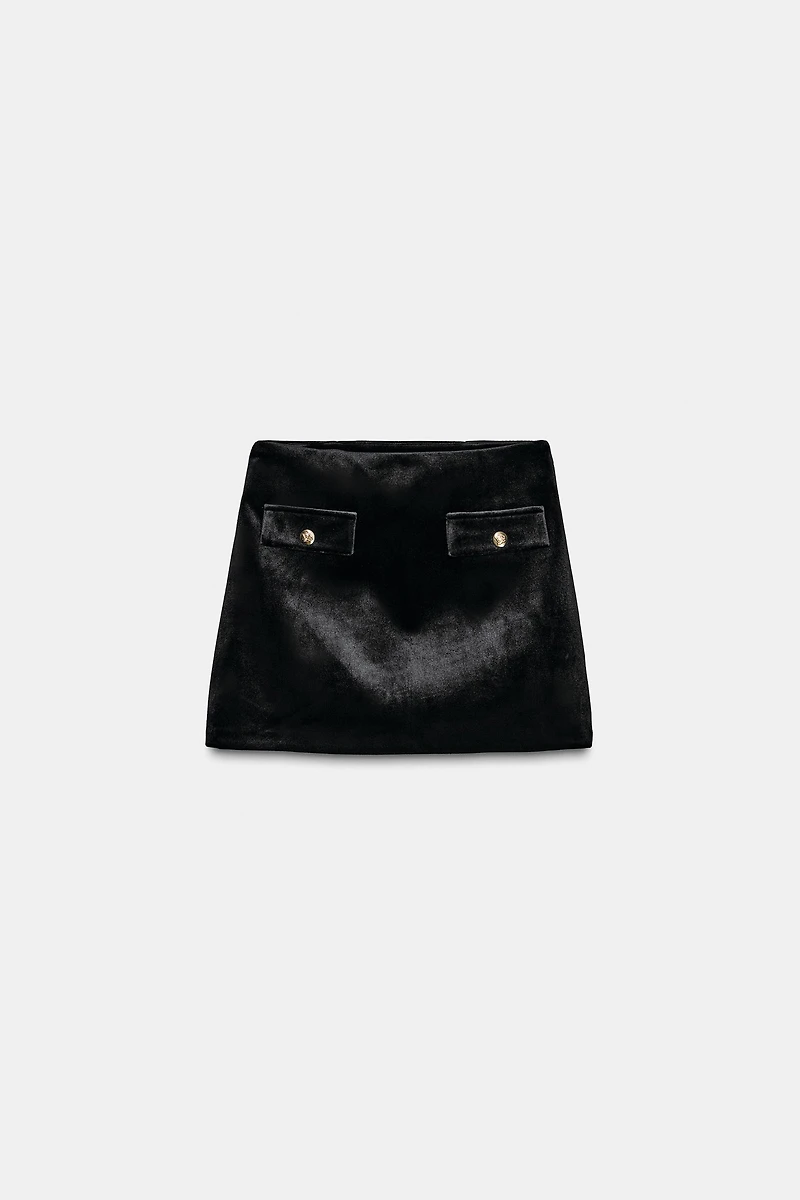 VELVET MINI SKIRT