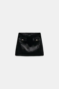 VELVET MINI SKIRT
