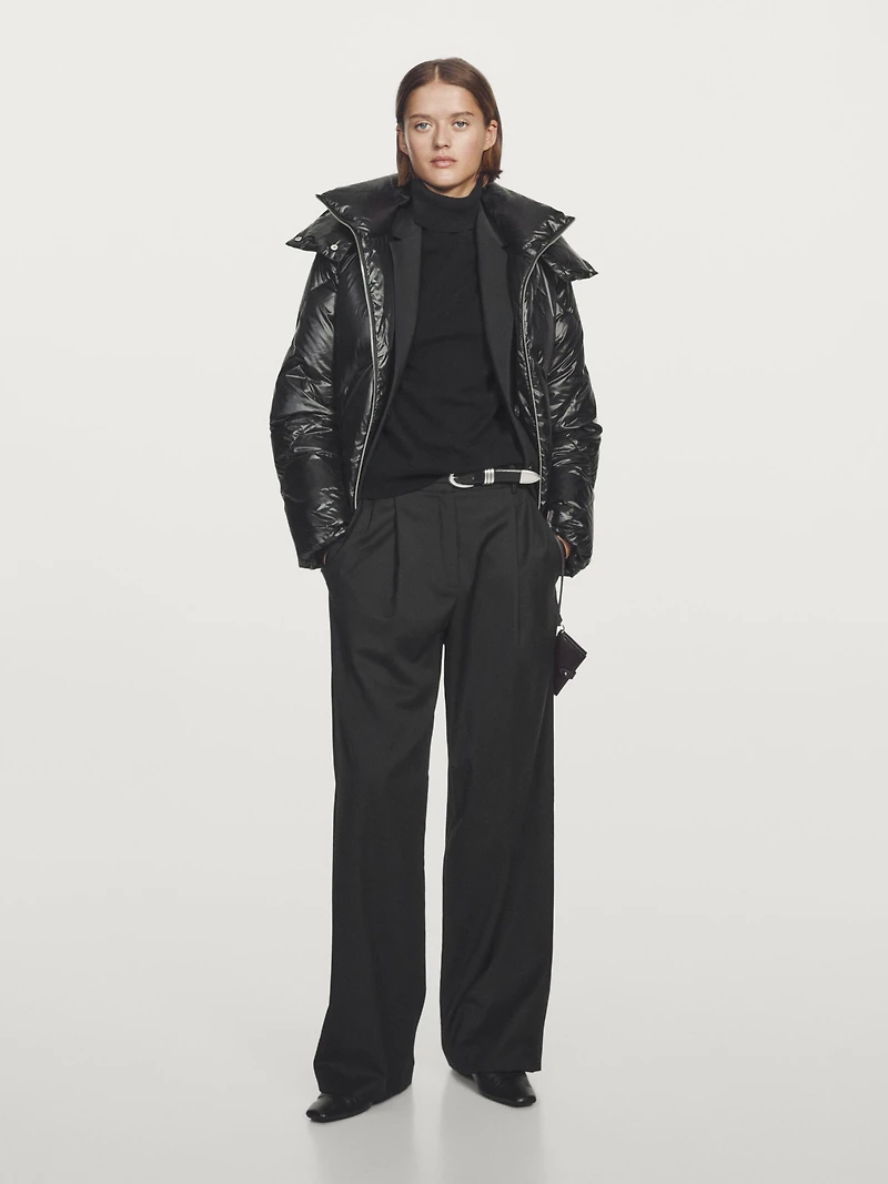 Water-repellent down puffer jacket