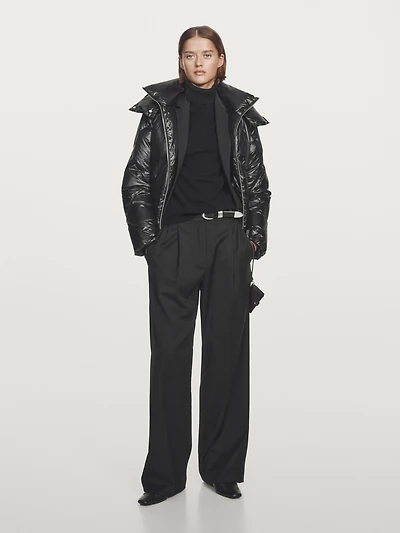 Water-repellent down puffer jacket