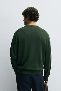 CARDIGAN REGULAR FIT EN COTON