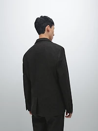 Wool blend suit blazer