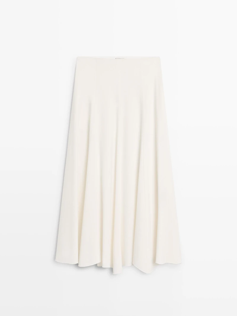 Flowing godet midi skirt - STUDIO