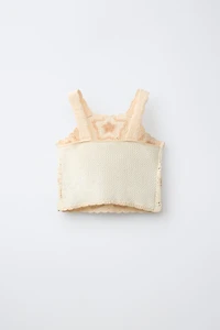 STAR CROCHET KNIT TOP