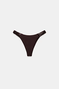 RUCHED CROCHET BIKINI BOTTOMS