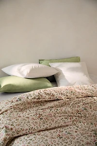 HOUSSE DE COUETTE SATIN FLEURIE (300 FILS)