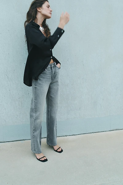 SATIN EFFECT BASIC SHIRT