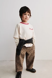 ANIMAL PRINT BAGGY PANTS