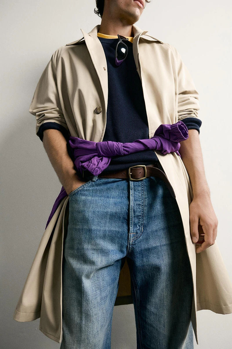 LONG RELAXED FIT TRENCH COAT
