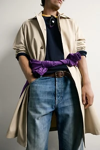 LONG RELAXED FIT TRENCH COAT