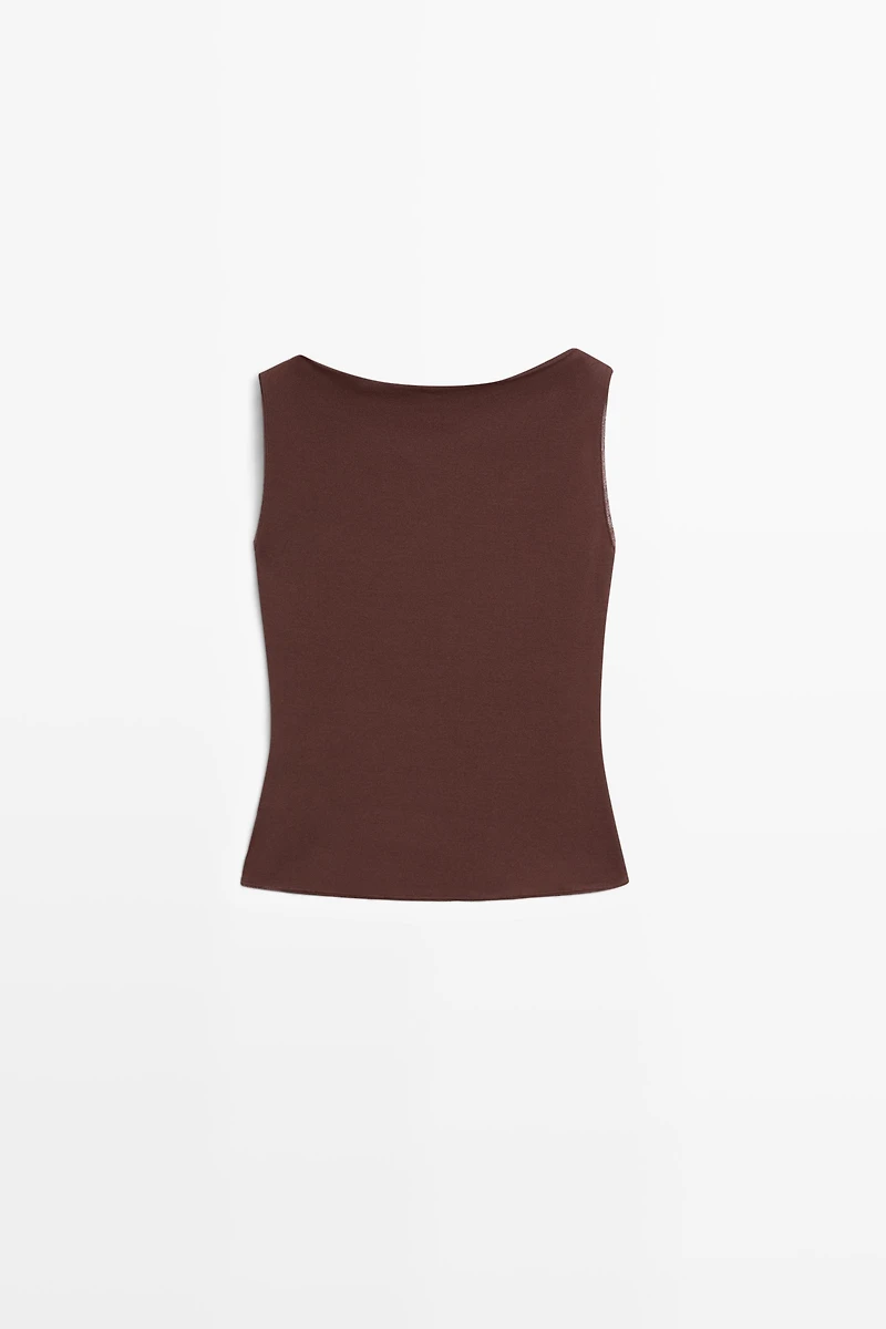 Top en maille 100 % coton