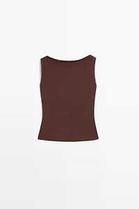 Top en maille 100 % coton