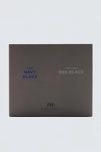 MAN NAVY BLACK + ZARA MAN 800 BLACK EDT 2X 90 ML (3.0 FL. OZ).