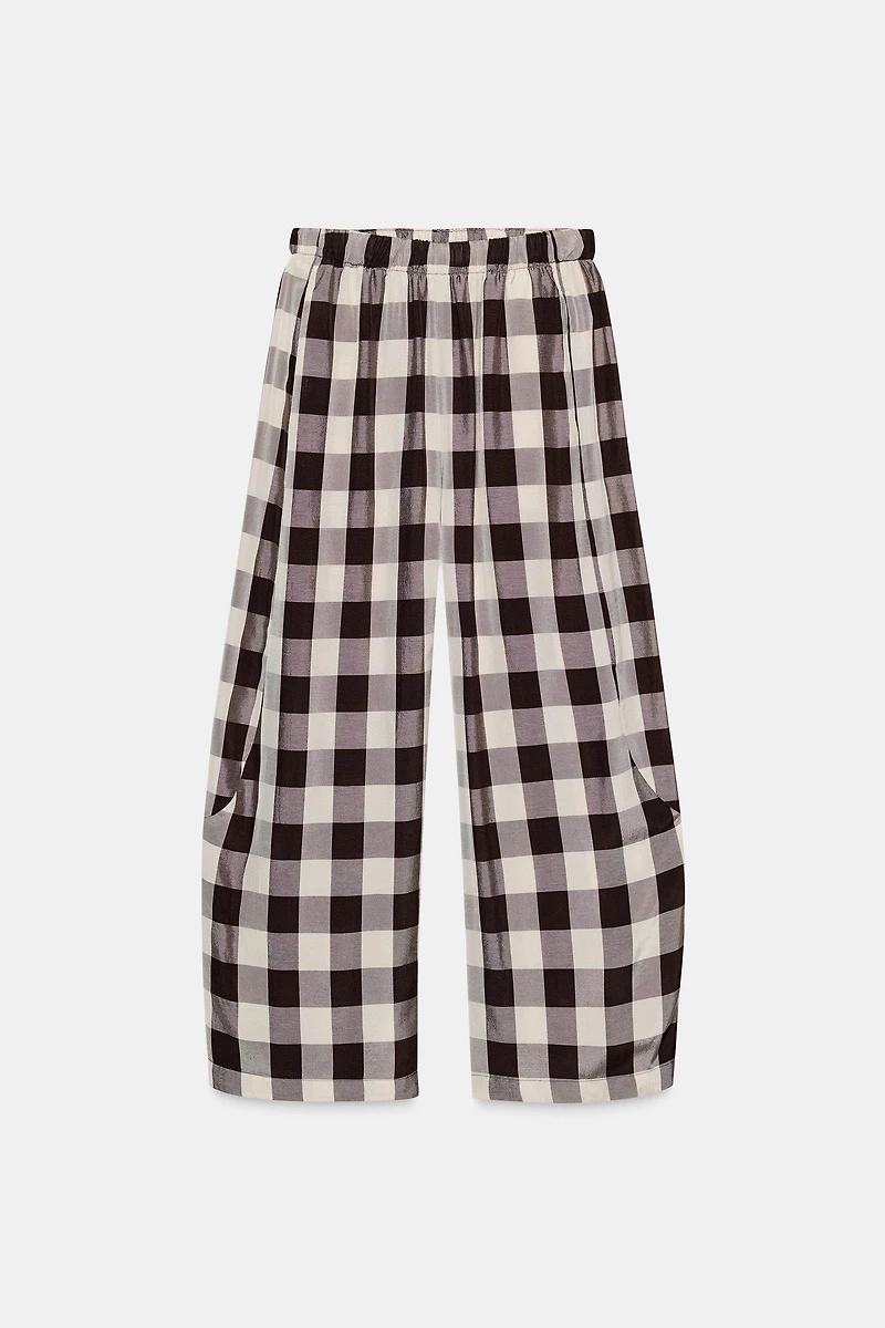 ZW COLLECTION GINGHAM PLAID PANTS