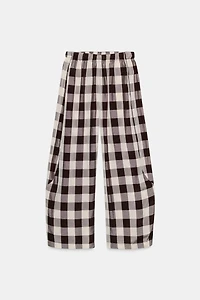 ZW COLLECTION GINGHAM PLAID PANTS