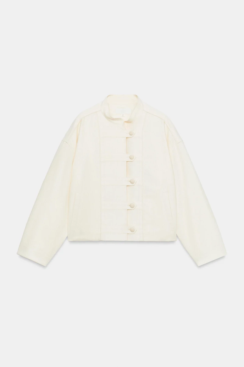 LINEN TOGGLE JACKET